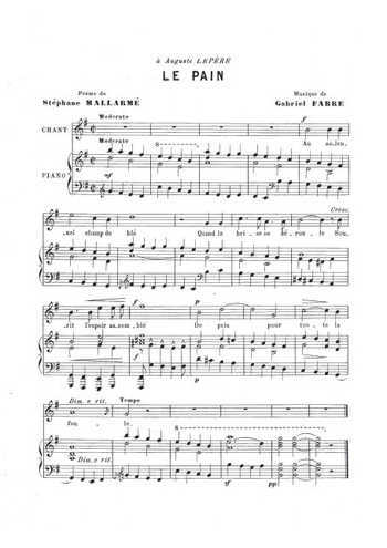 Gabriel Fabre - Le pain